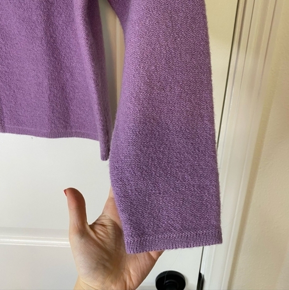 Vintage Pendleton Grandmacore Lilac Lavender Purple Single Button Wool Cardigan - Picture 7 of 10